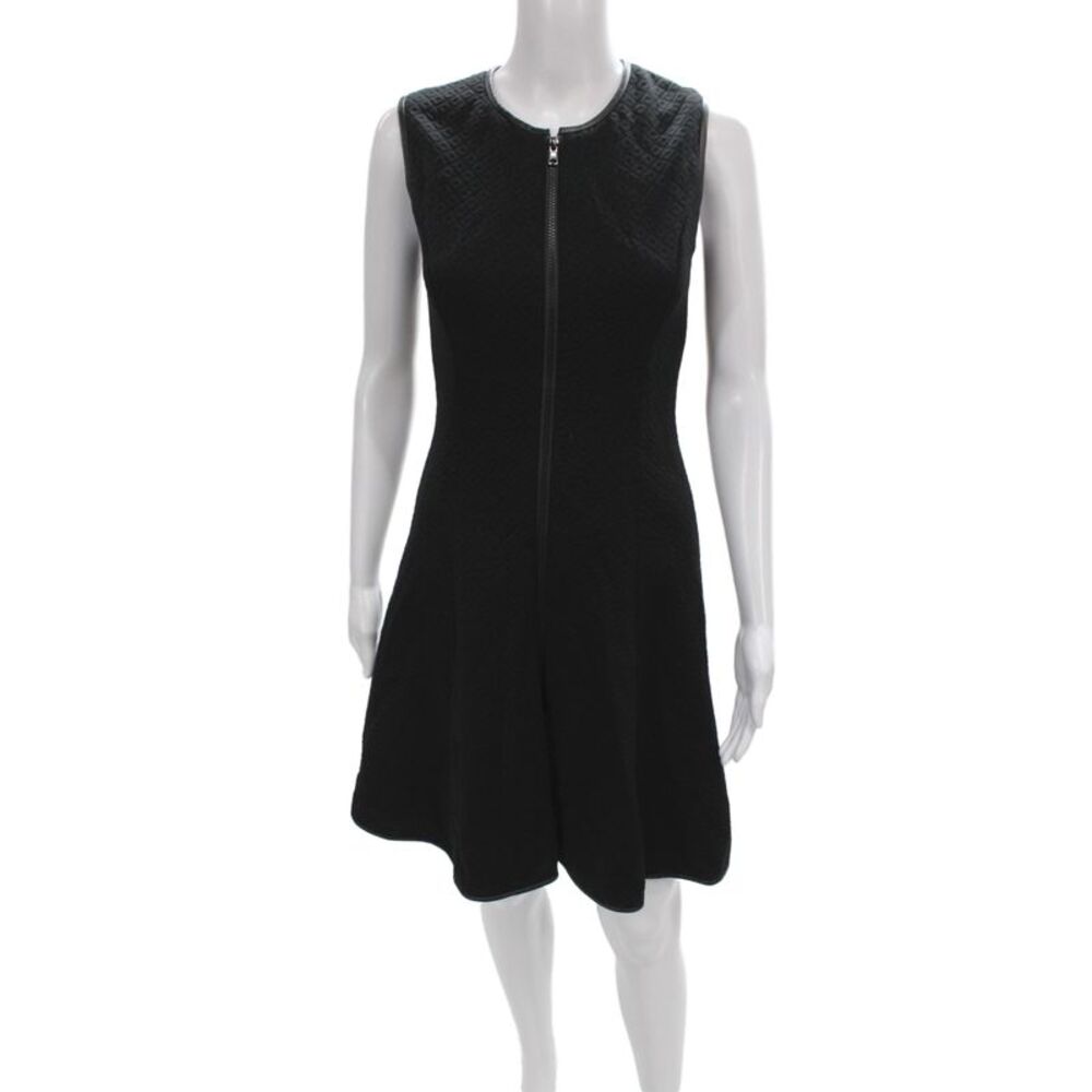 Raoul Womens Black A-Line Sleeveless Dress Nylon Zip Round Neck Size 4